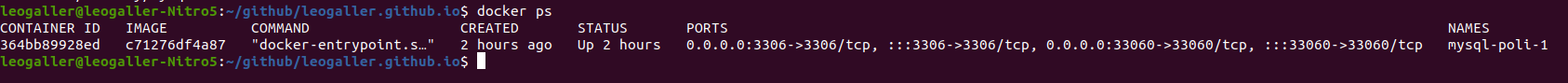 docker ps